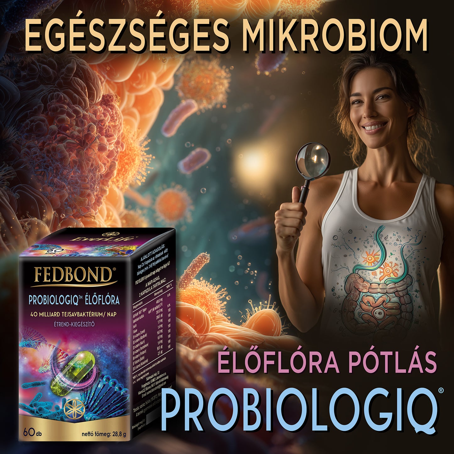 PROBIOLOGIQ® - Vastagbél mikrobiom/élőflóra pótlás
