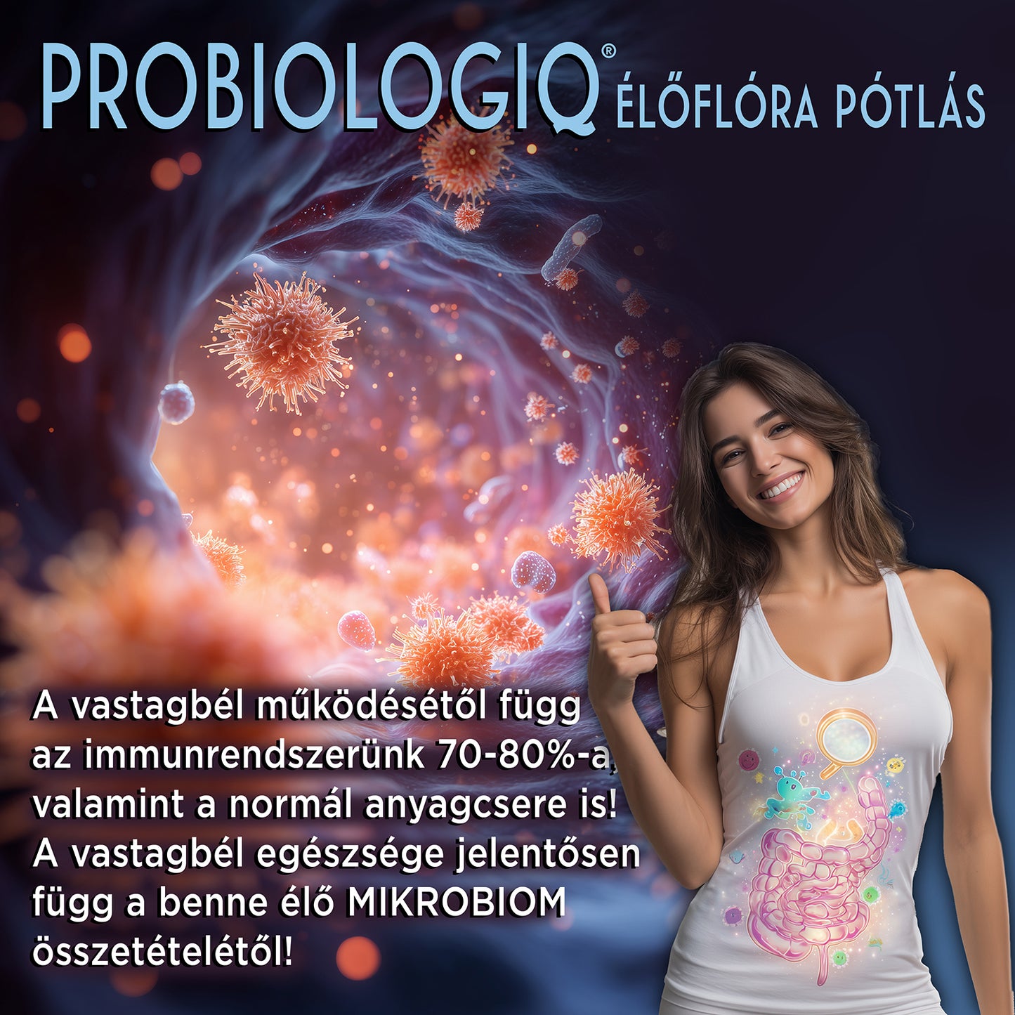PROBIOLOGIQ® - Vastagbél mikrobiom/élőflóra pótlás
