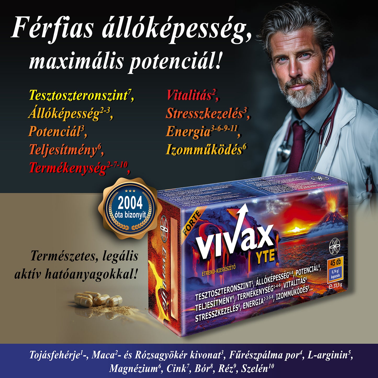 VIVAX YTE®  Forte - Maximális férfi potenciál