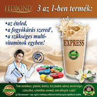 FEDBOND EXPRESS Súlycsökkentő vegán diétás fehérjeturmix / puding - Vaníliás krémsüti ízű